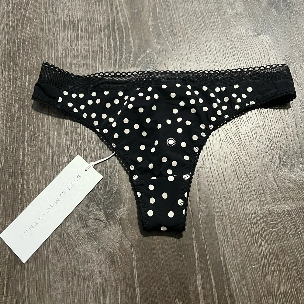 STELLA MCCARTNEY***Black Thong***Small $79 - Picture 1 of 5